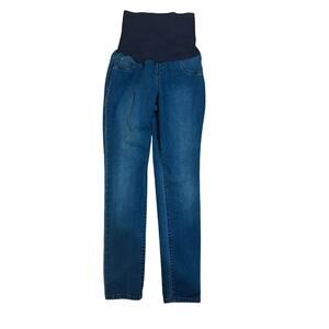 INDIGO BLUE MATERNITY JEANS WITH STRETCH PANEL SIZE LARGE